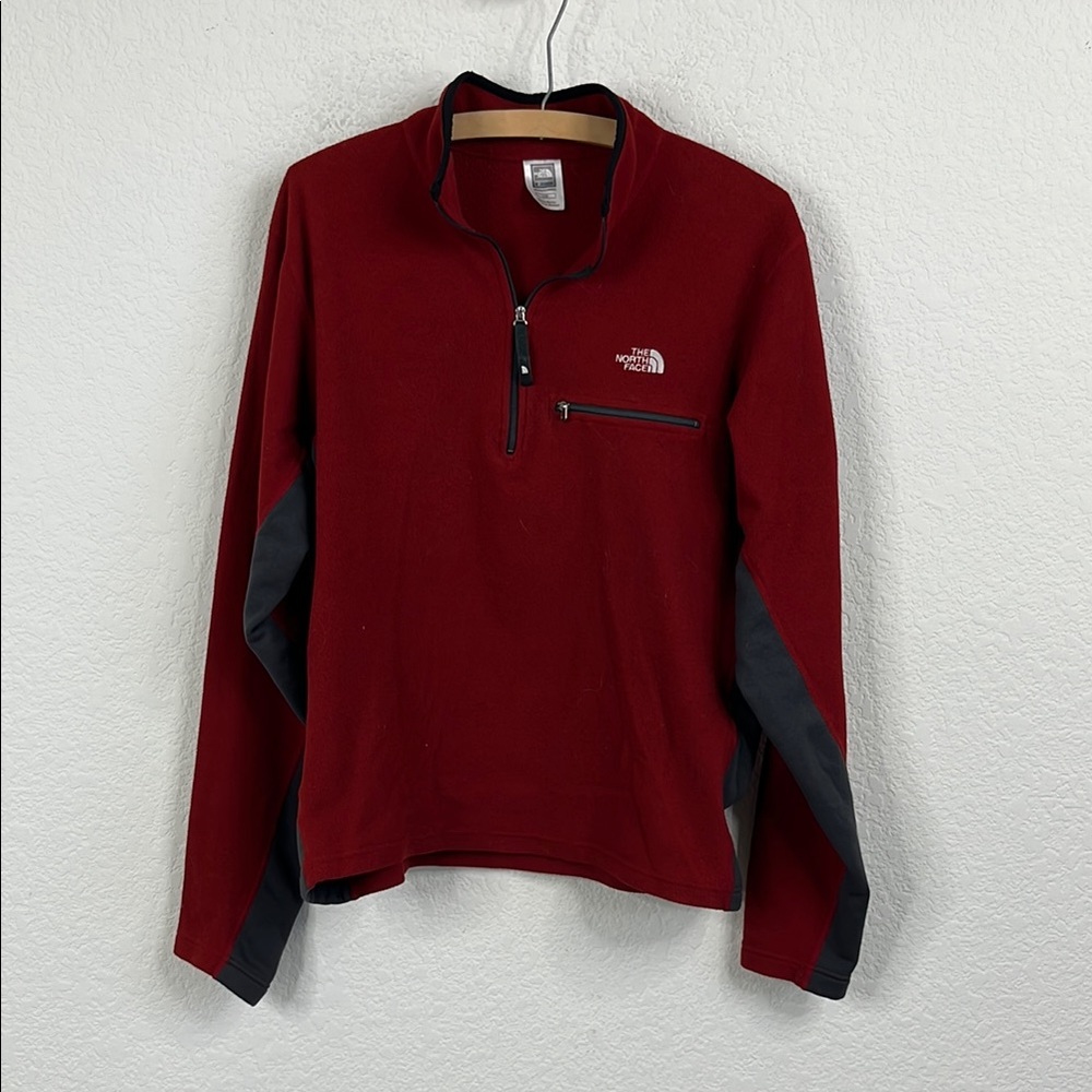 The North Face Men's Red Quarter-Zip Sweater